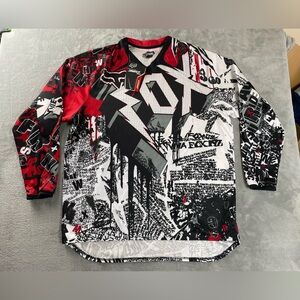Fox Racing 360 Jersey Mens XXL Red / Black  Performance Long Sleeve Motocross MX